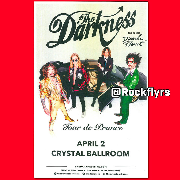The Darkness 2018 Concert Promo 11x17 Street Poster. Portland Oregon.