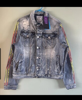 New Create 2mrw Reflective Jean Jacket Size 2XL MSRP $160 Fitted Style
