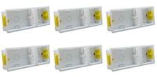 6 x Appleby SB638 Dry Lining Boxes - 2 + 1 Gang Single / Double 32mm Deep
