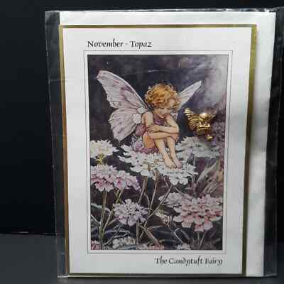 November Topaz 18K Gold Plated Fairy Pin Birth