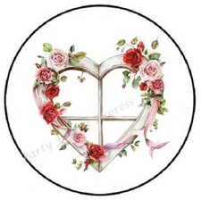 WATERCOLOR HEART SHAPED WINDOW ENVELOPE SEALS LABELS STICKERS PARTY FAVORS