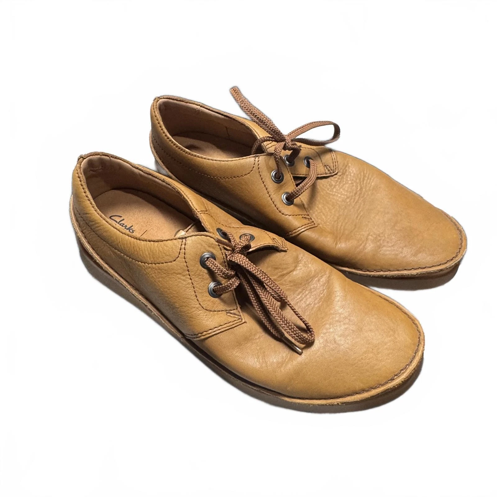 Scarpe Oxford Clarks Oakland stringate da uomo in pelle marrone comode casual taglia 10US