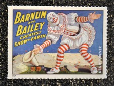 Estampilla de pósters de circo Forever Vintage 2014 EE. UU. #4898 - Payaso Barnum Bailey Como Nueva