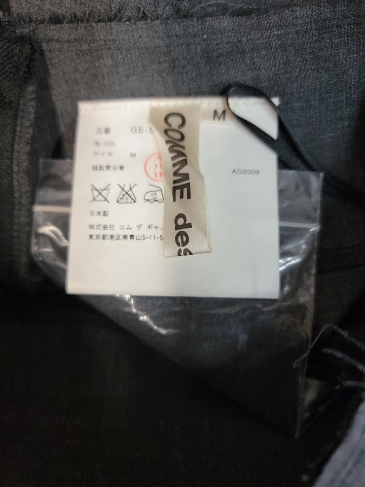 FALDA COMME DES GARCONS Lana Gris Globo MUJERES Midi Bordes Crudos Talla M NUEVA #03 Foto 4 de 4