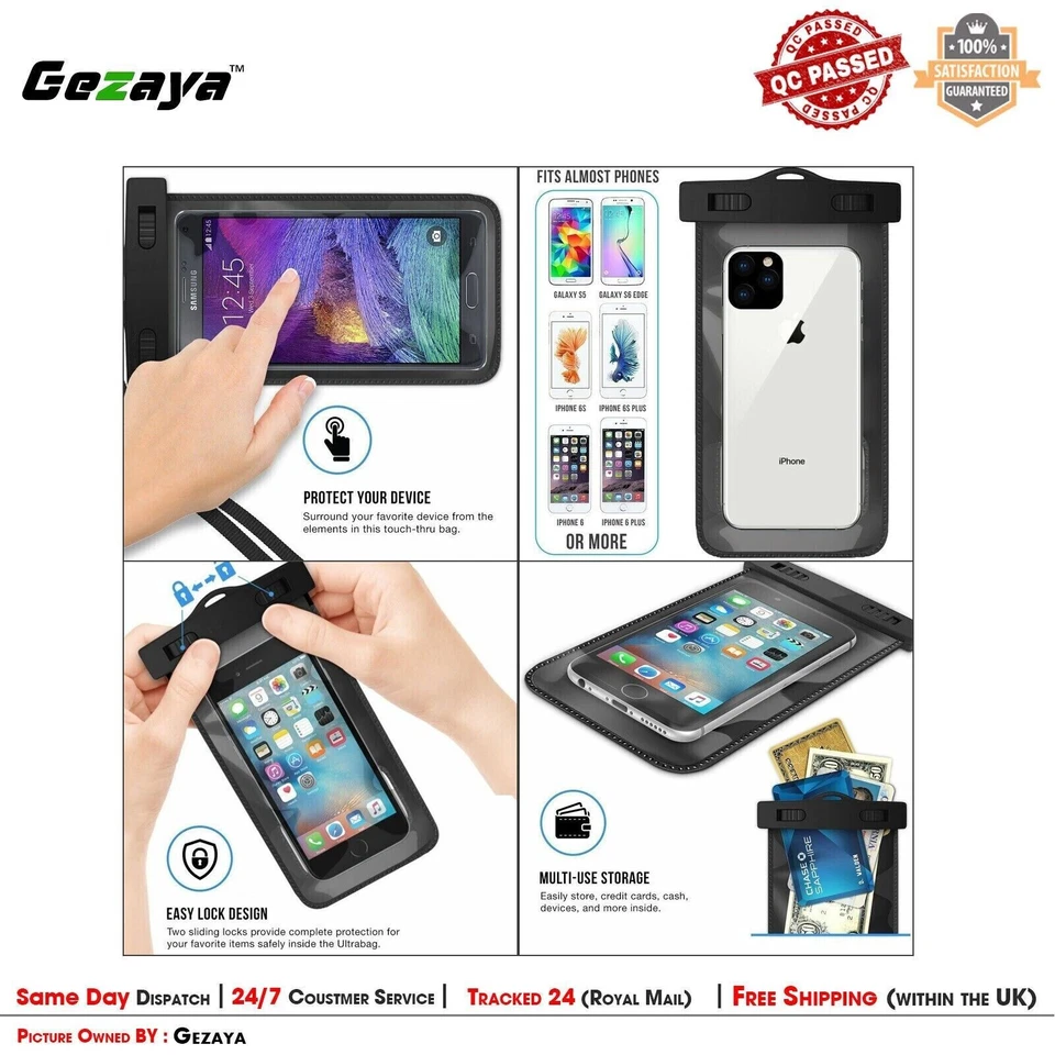 Funda impermeable cubierta submarina bolsa seca para todos los teléfonos inteligentes universales Foto 2 de 4