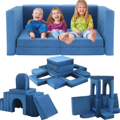 Kids Modular Sofa Children Convertible Couch Todder Floor Sofa Playroom Bedroom