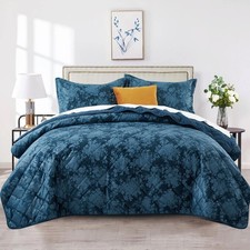 Lightweight Velvet Bedspread Bedding Set Soft Summer Cooling Coverlet Throw King