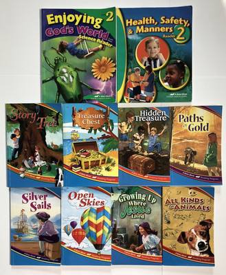 ABeka 2nd grade READING 2 Curriculum Reader Set Enjoying God's World Health