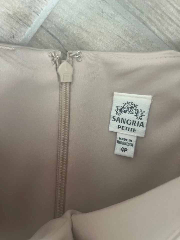 Vestido de cóctel de noche satinado dorado para mujer 4P Foto 3 de 3