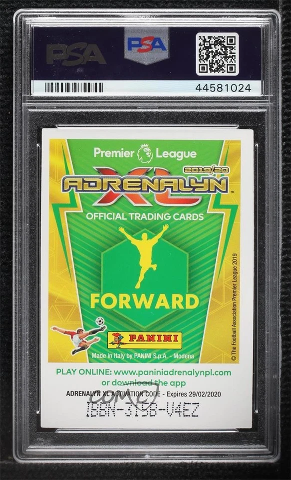 2019-20 Adrenalyn XL English Premier League Mason Greenwood PSA 9 MINT Rookie RC - Image 2 of 2