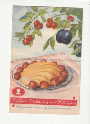 Dr. Oetker - Lebensmittelfabrik Bielefeld - Puddingrezepte Prospekt - Ca. 1950