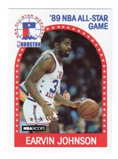1989-90 NBA Hoops Basketball # 166 Earvin Johnson All-Star