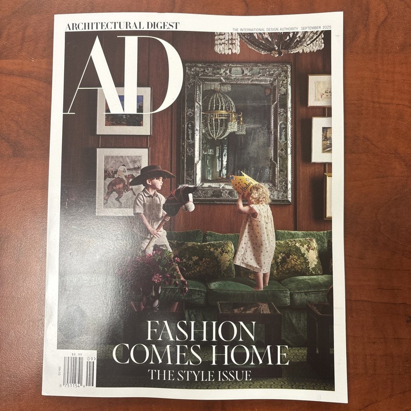 Architectural Digest Magazine September 2025: Fashion Comes Home