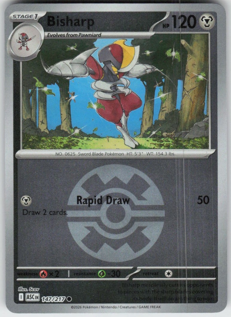 Bisharp (Quick Ball) 147/217 Common Ascended Heroes Near Mint