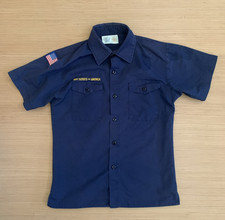 Boy Scouts Of America Boys Youth Size L Button Up Short Sleeve Shirt