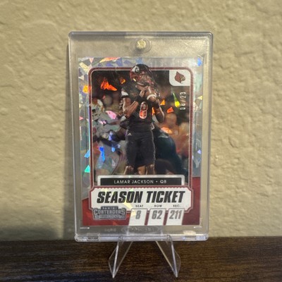 2021 Lamar Jackson Panini Contenders Cracked Ice Game Ticket #/23