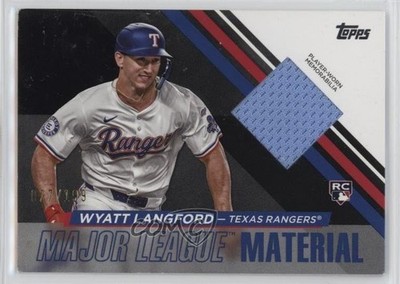 2024 Topps Update Major League Material Black /199 Wyatt Langford Rookie RC 1k9t