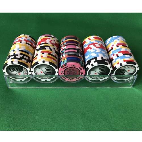 Yuanhe 600 Chip Clear Acrylic Poker Chip Locking Carrier-Includes 6 ...