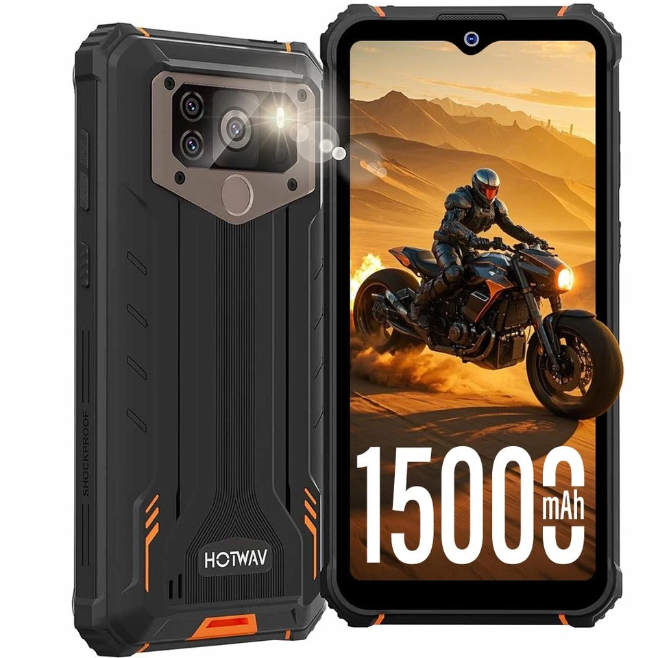 HOTWAV W10 Robustes Smartphone 15000mAh Dual SIM Android 32GB Handy Ohne Vertrag