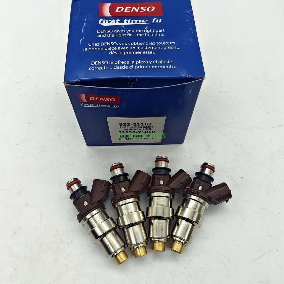 4Pcs Denso Fuel Injectors for 1995-2000 Toyota Tacoma 4Runner T100 - Изображение 2 из 4