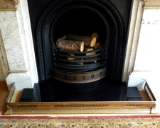 Brass Fireplace Fender Kerb Surround Antique Vintage