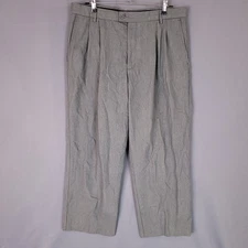 Dockers Men's Gray Dress Pants W36 L31 Brushed Tri-Heather No Wrinkles