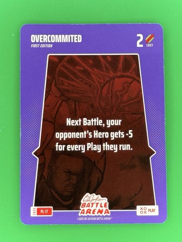 Bo Jackson Battle Arena #PL-17 Overcommitted Short Print Play SP