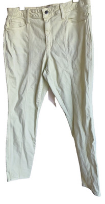 Universal Thread Stretch Jeans High Rise Skinny Strght Lt Lime denim SZ 14 32R