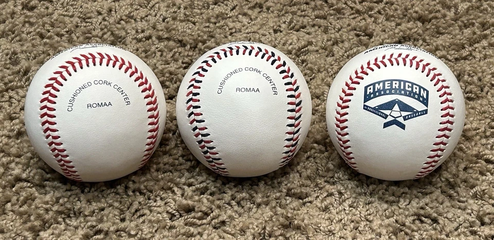 3 pelotas de béisbol oficiales de la Asociación Americana Rawlings diferentes - ¡NUEVAS PELOTAS! Foto 3 de 4