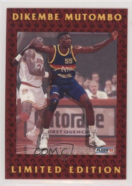1991-92 Fleer Limited Edition Dikembe Mutombo #8 Rookie RC HOF 7zf