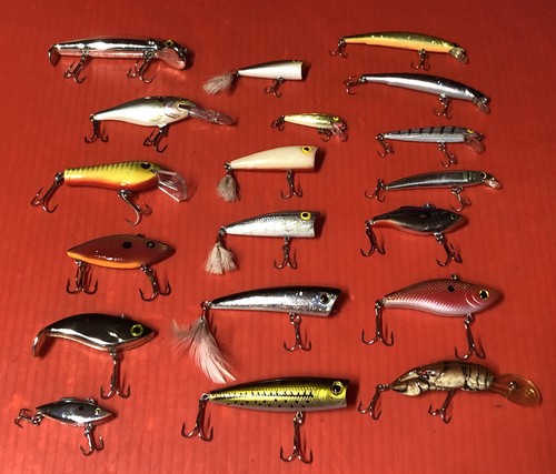 Fishing Lures Lot. REBEL POP R, Crawfish, RAPALA, CORDELL, POE’s, Unbranded