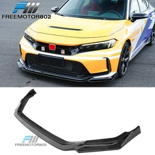 Fits 23-25 Civic FL5 Type R Hatchback AK ABS Front Bumper Lip Gloss Black 3PCS