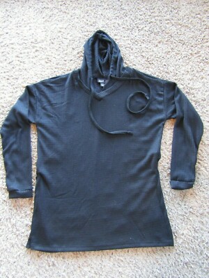 NIB Love Black Polyester/Cotton Blend Basic Hoodie Sweatshirt Women's Size S
