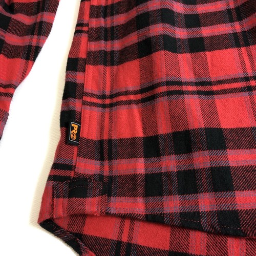 Camicia di flanella Timberland Pro peso medio Med vestibilità originale classico rosso a quadri NUOVA - Foto 6 di 15