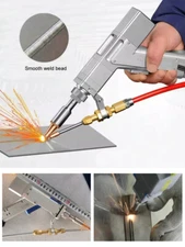 Stainless Steel Handheld Metal Aluminum Laser Welding Gun Head With Wire Feedept