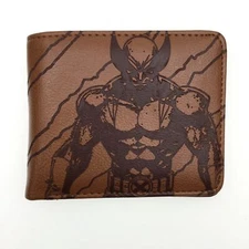 X-Men Wolverine Logan Embossed Wallets Card holder Zipper Coin Bi-Fold Purse