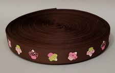 20 Yards Cupcake Print 5/8" Grosgrain Polyester Ribbon Hair Bows Sweets