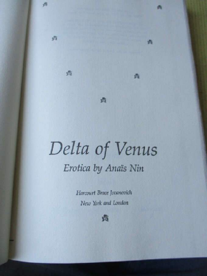 洋書 VENUS DELTA of VENUS, 1977, Anais NIN, Erotica | eBay