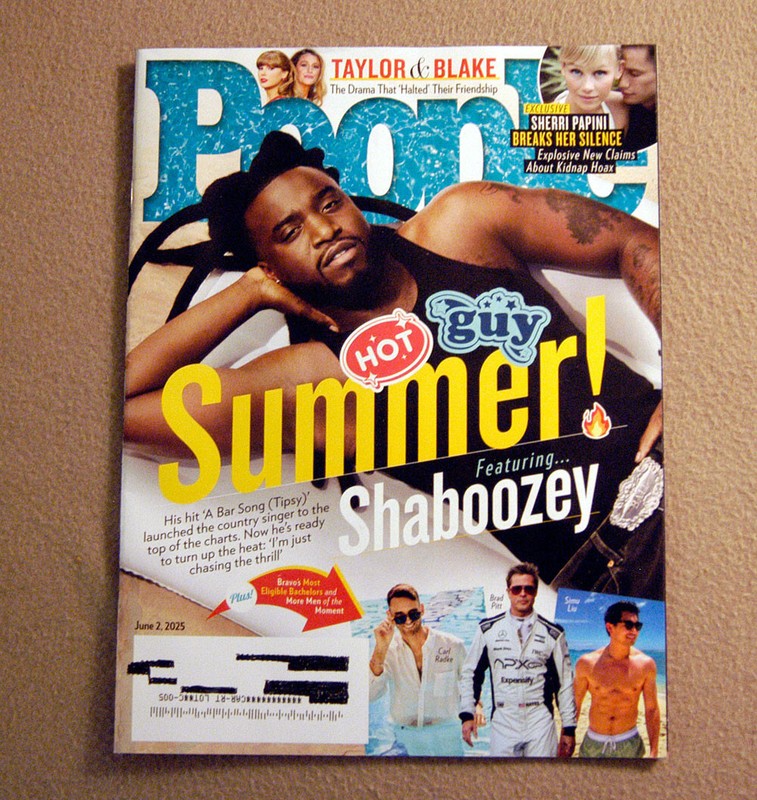 Shaboozy in  People Magazine June 2, 2025, Taylor Swift, Pee-wee Herman  & More