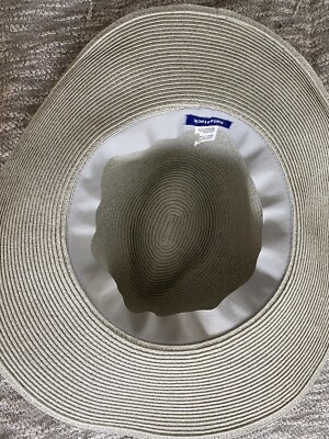 Anthropologie Hat Attack Rancher Fedora Straw Hat Gray One  display picture 1