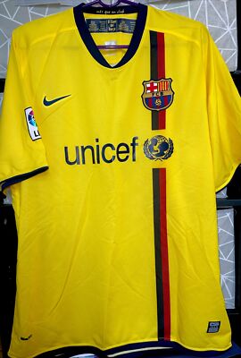 MEN XAVI #6 FC BARCELONA 2008/2009 FOOTBALL SOCCER SHIRT JERSEY