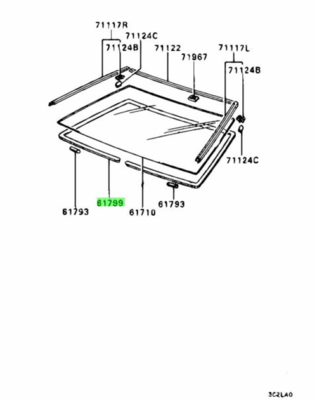 Mitsubishi LANCER EVO 1 2 3 FRONT WINDSHIELD MOULDING & DAM