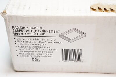 その他 m New BROAN RD1 Radiation Damper-Horizontal Mount 12 1/4