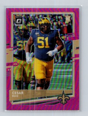 2020 Donruss Optic #131 Pink Cesar Ruiz RC New Orleans Saints