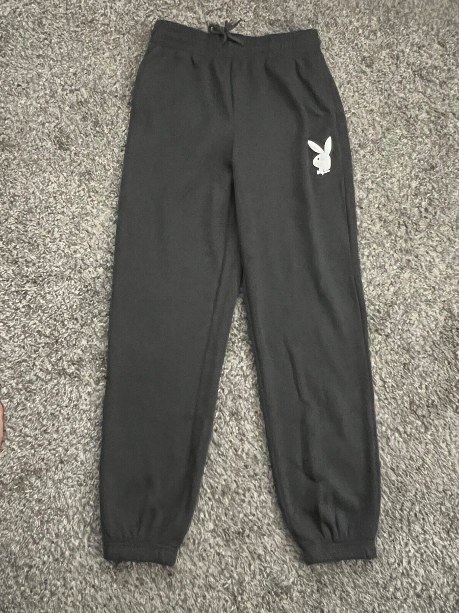PLAYBOY CLASSIC BUNNY LOGO SWEATPANTS. Size XS, CHARCOAL, NWT | eBay