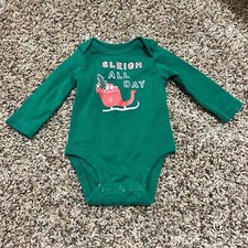 Carter's Infant Unisex Long Sleeve Christmas One-Piece NB