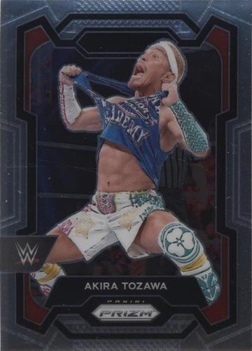 Akira Tozawa 2024 Panini Prizm WWE RED PULSAR PRIZM PARALLEL Card