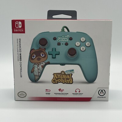 Nintendo Switch Controller Animal Crossing PowerA + Headset Input (NEU & OVP!)