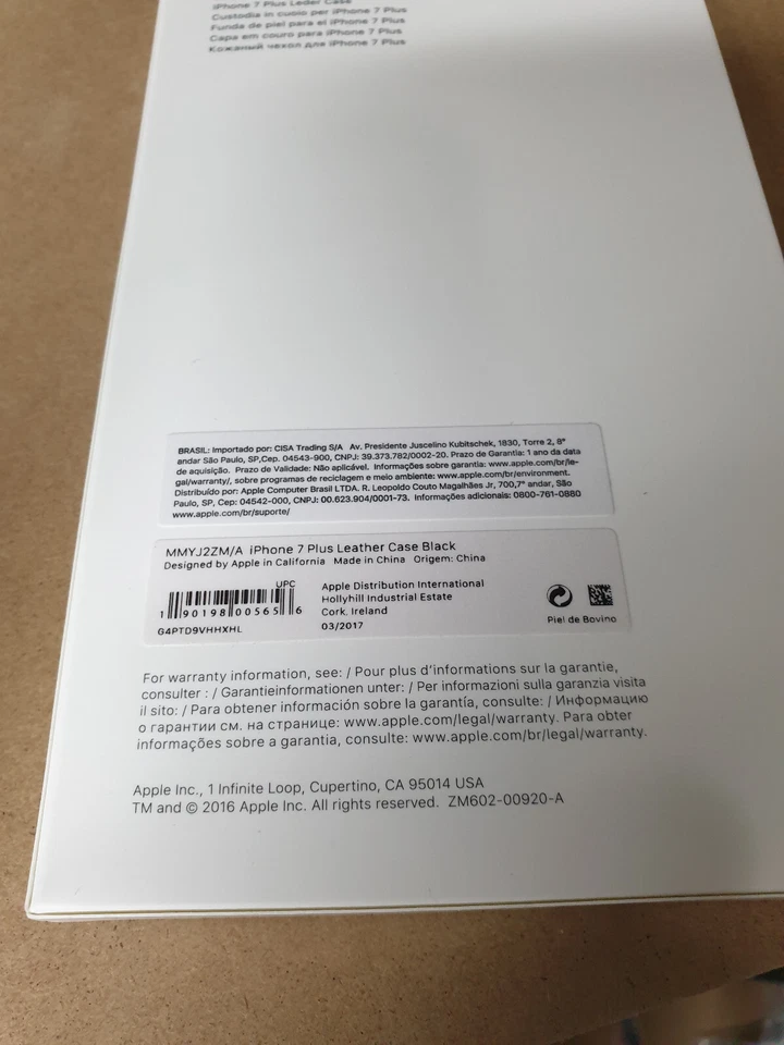 Funda de Cuero Genuino Apple NEGRA iPhone 7 Plus también se adapta al iPhone 8 Plus Foto 4 de 4