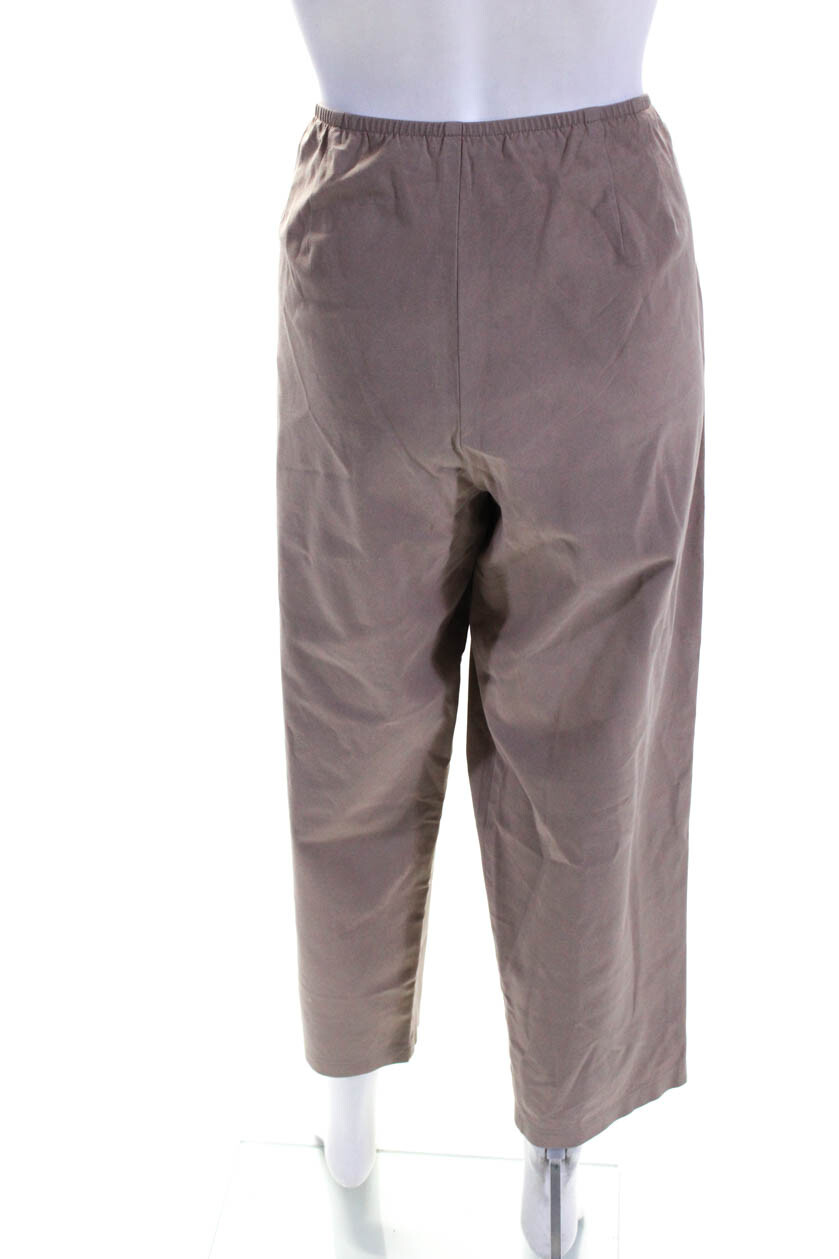 Eileen Fisher Womens Slim Leg Khaki Pants Sand Beige Cotton Size Large eBay
